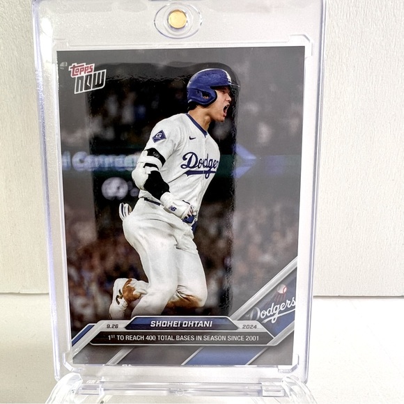 Shohei Ohtani Topps 763 1st to reach 400 total bases - Picture 3 of 4